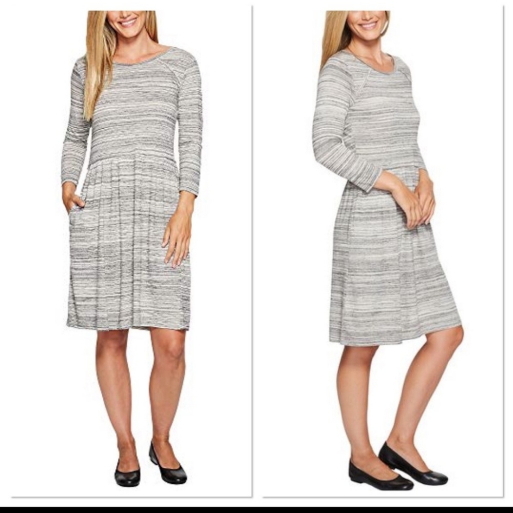 Toad & Co Grey Imogene 3/4 dress Size M EUC